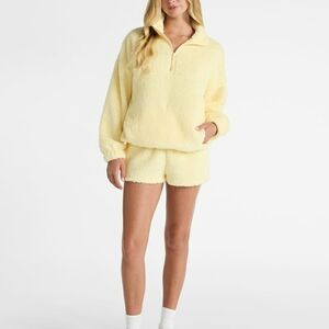 No Boundaries Yellow Fleece Jacket And Shorts Set